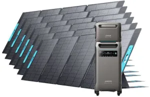 Anker SOLIX F3800   Expansion Battery   PS400 Solar Panel * 6 (7680Wh in total)   FREE Protective Cover Bag