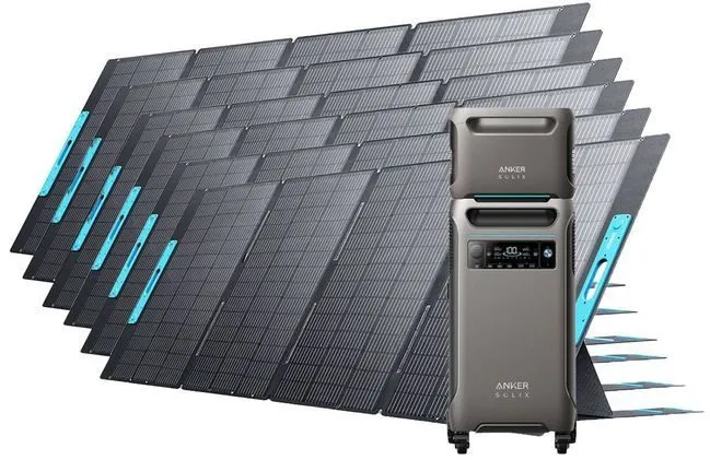 Anker SOLIX F3800   Expansion Battery   PS400 Solar Panel * 6 (7680Wh in total)   FREE Protective Cover Bag