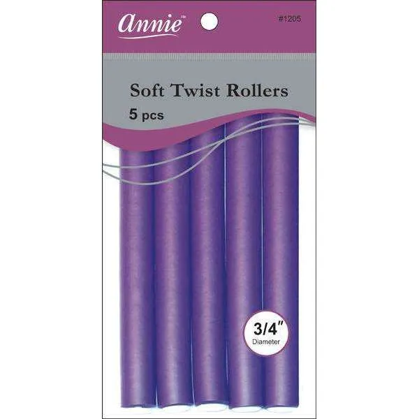 Annie Soft Twist Rollers 3/4" Purple (5pcs)