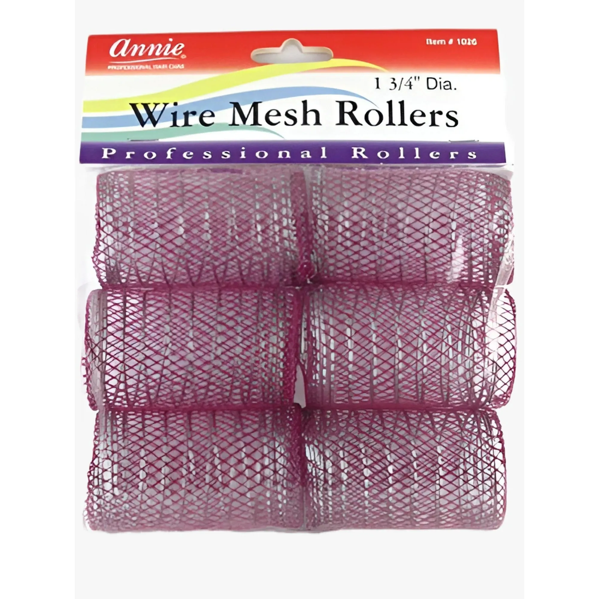 Annie Wire Mesh Rollers Jumbo 6 Count Purple 1026