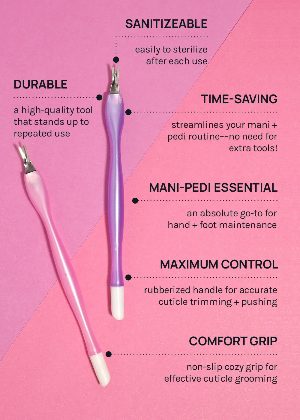 AOA 2-in-1 Cuticle Trimmer   Rubber Pusher