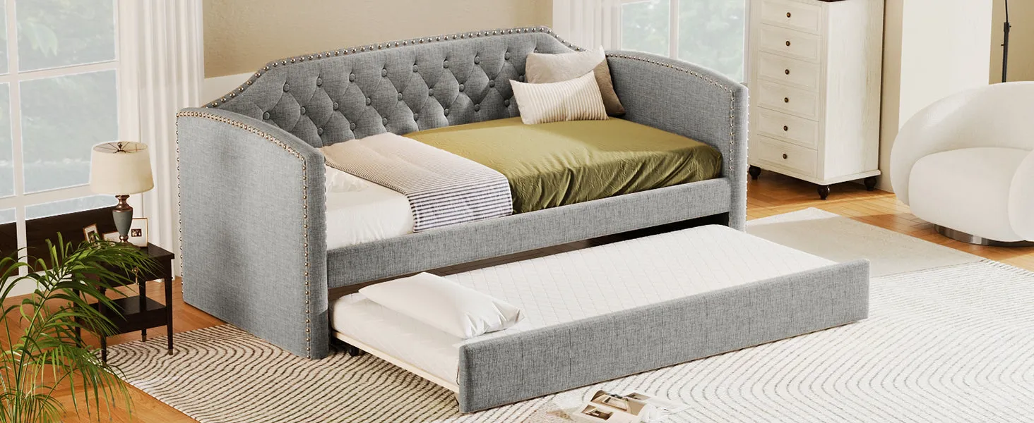 Baltic Twin Size Daybed with Trundle - Gray