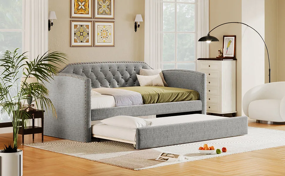 Baltic Twin Size Daybed with Trundle - Gray