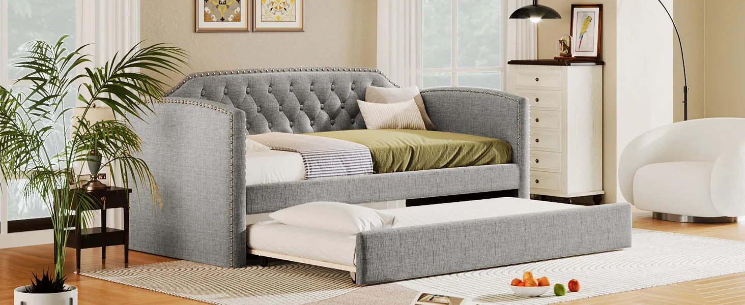 Baltic Twin Size Daybed with Trundle - Gray