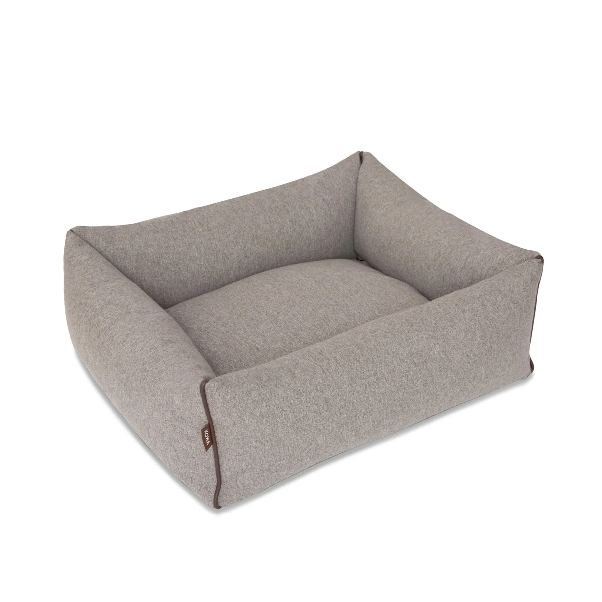 Bolster Pet Bed - Grey Flannel