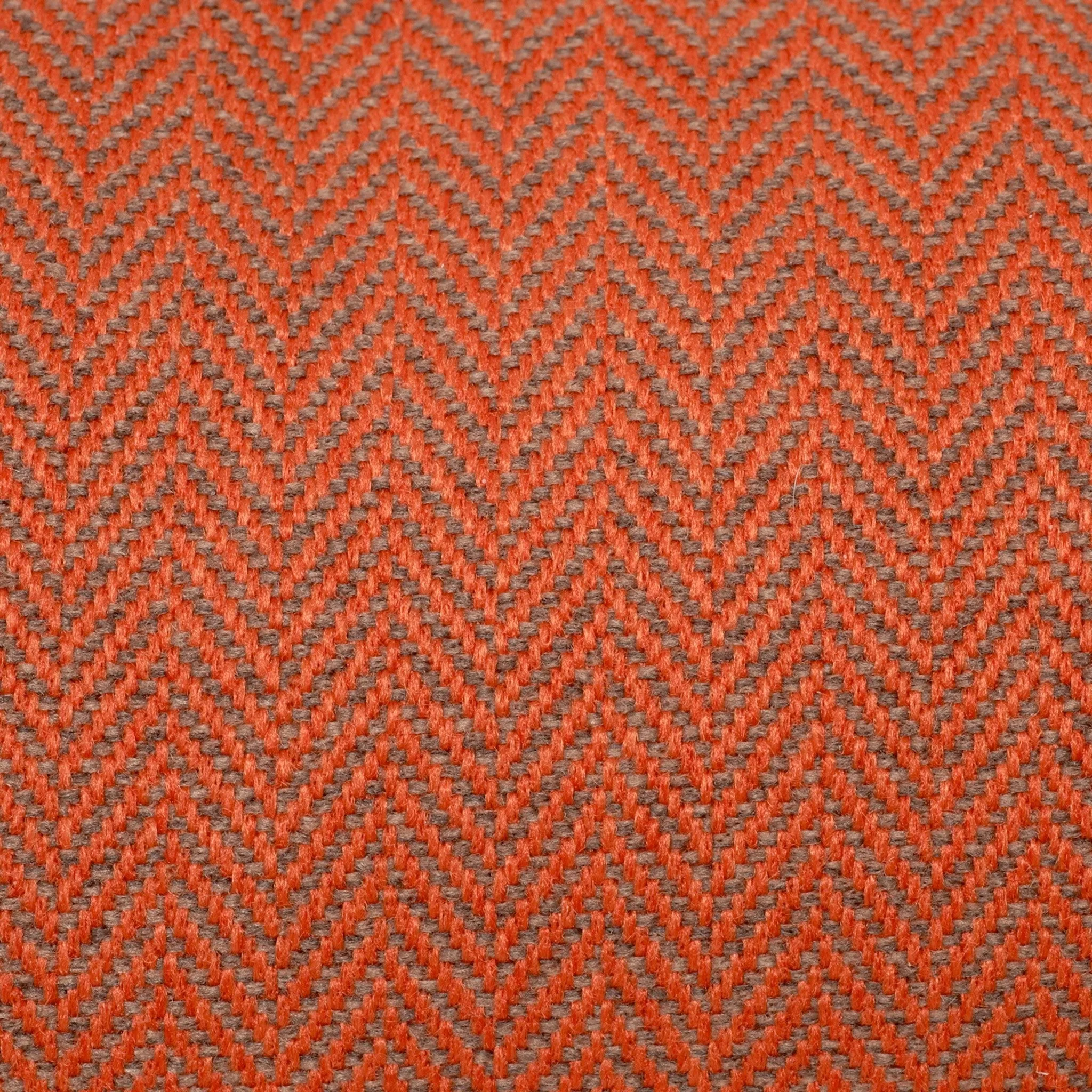 Bolster Pet Bed - Orange Herringbone