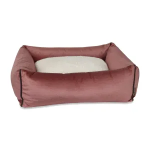 Bolster Pet Bed - Pale Pink Velvet