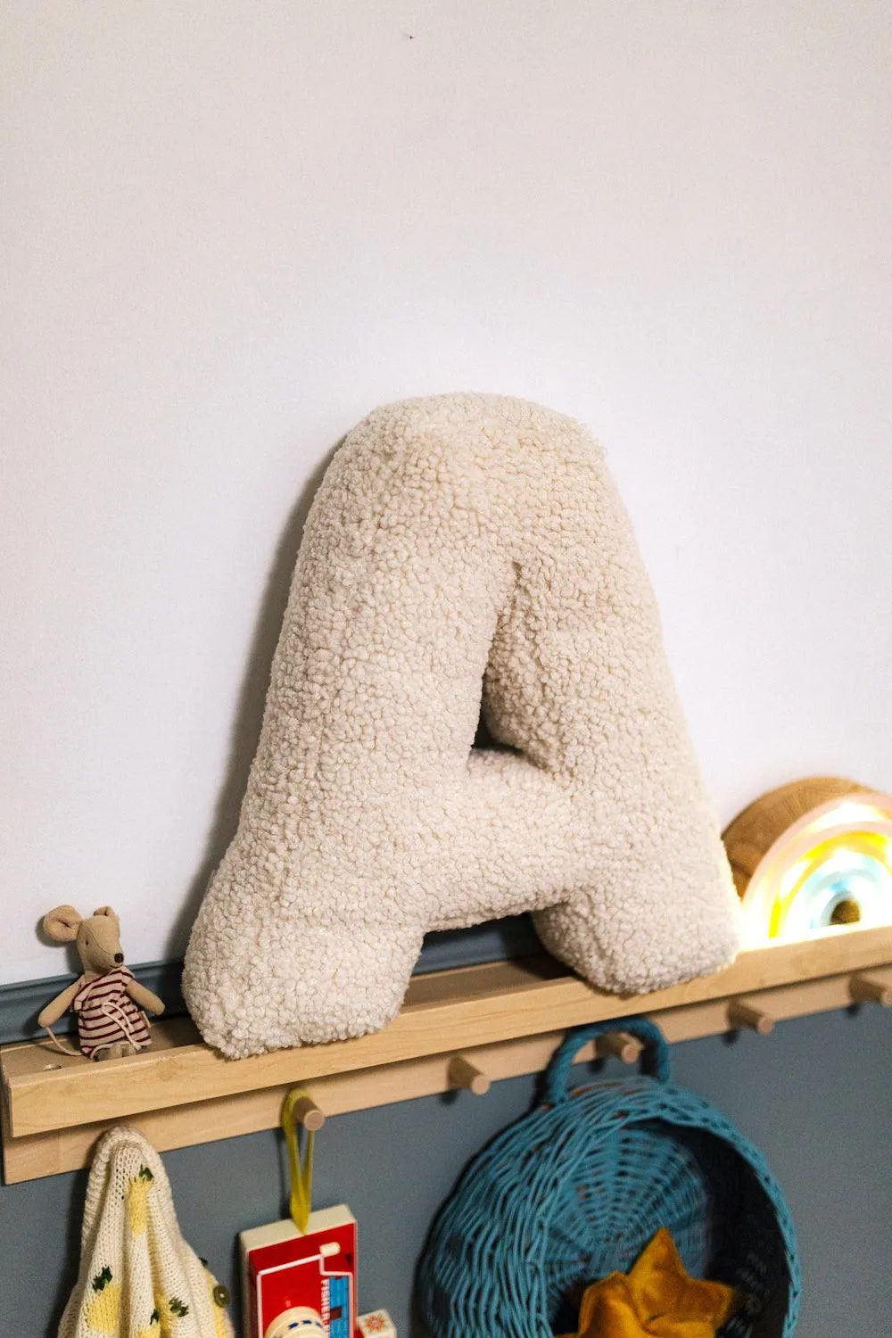 Boucle Letter Cushion Y | Teddy Letter Cushion