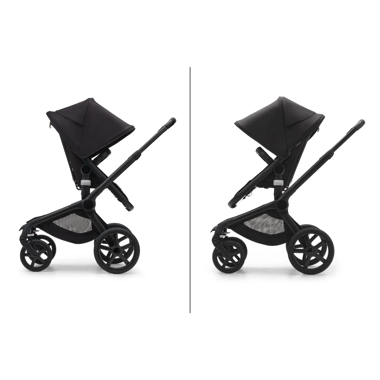 Bugaboo Fox 5 Bassinet & Seat Stroller - Graphite Chassis - Misty White/Black