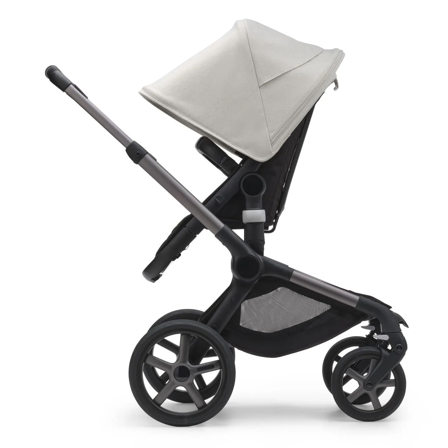 Bugaboo Fox 5 Bassinet & Seat Stroller - Graphite Chassis - Misty White/Black