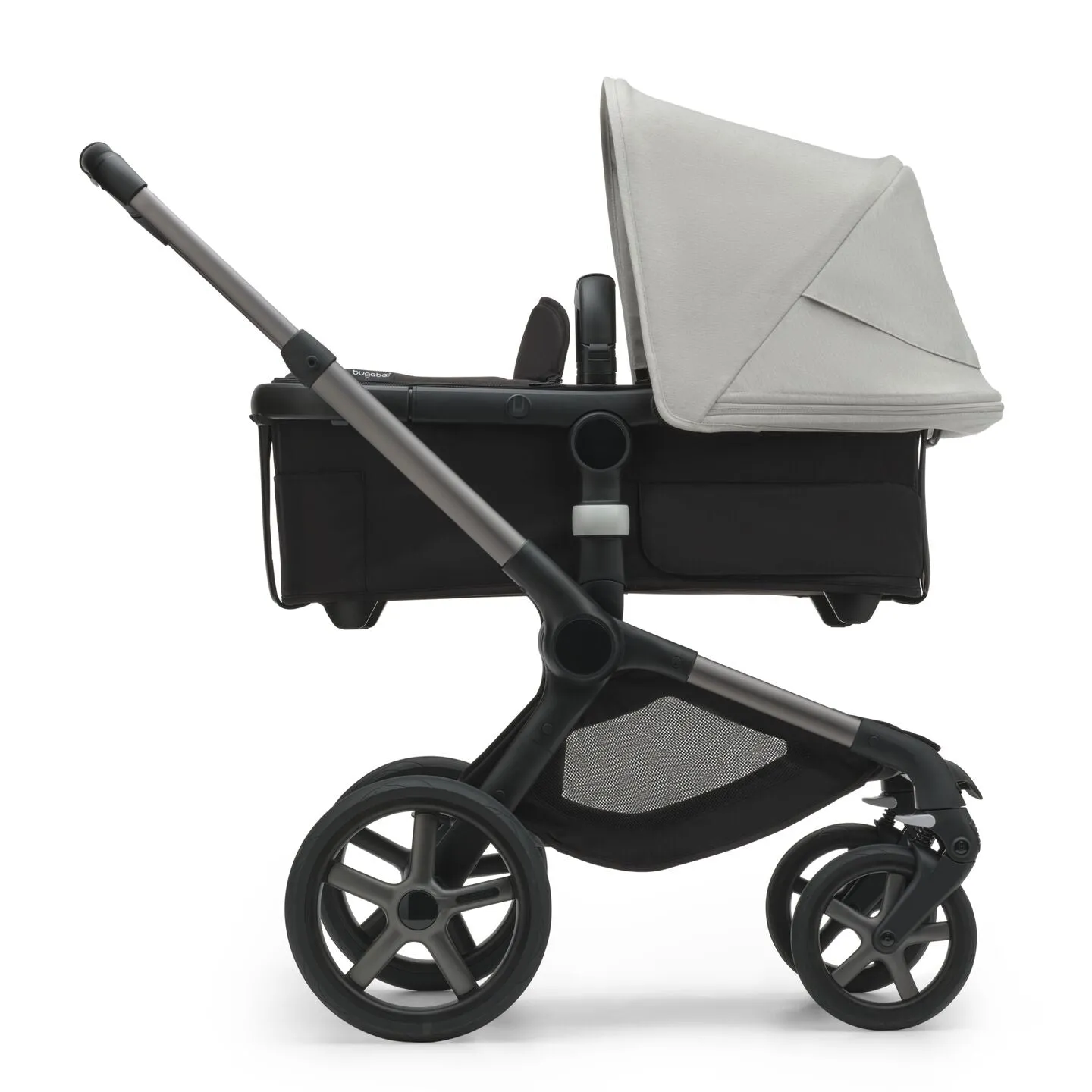 Bugaboo Fox 5 Bassinet & Seat Stroller - Graphite Chassis - Misty White/Black