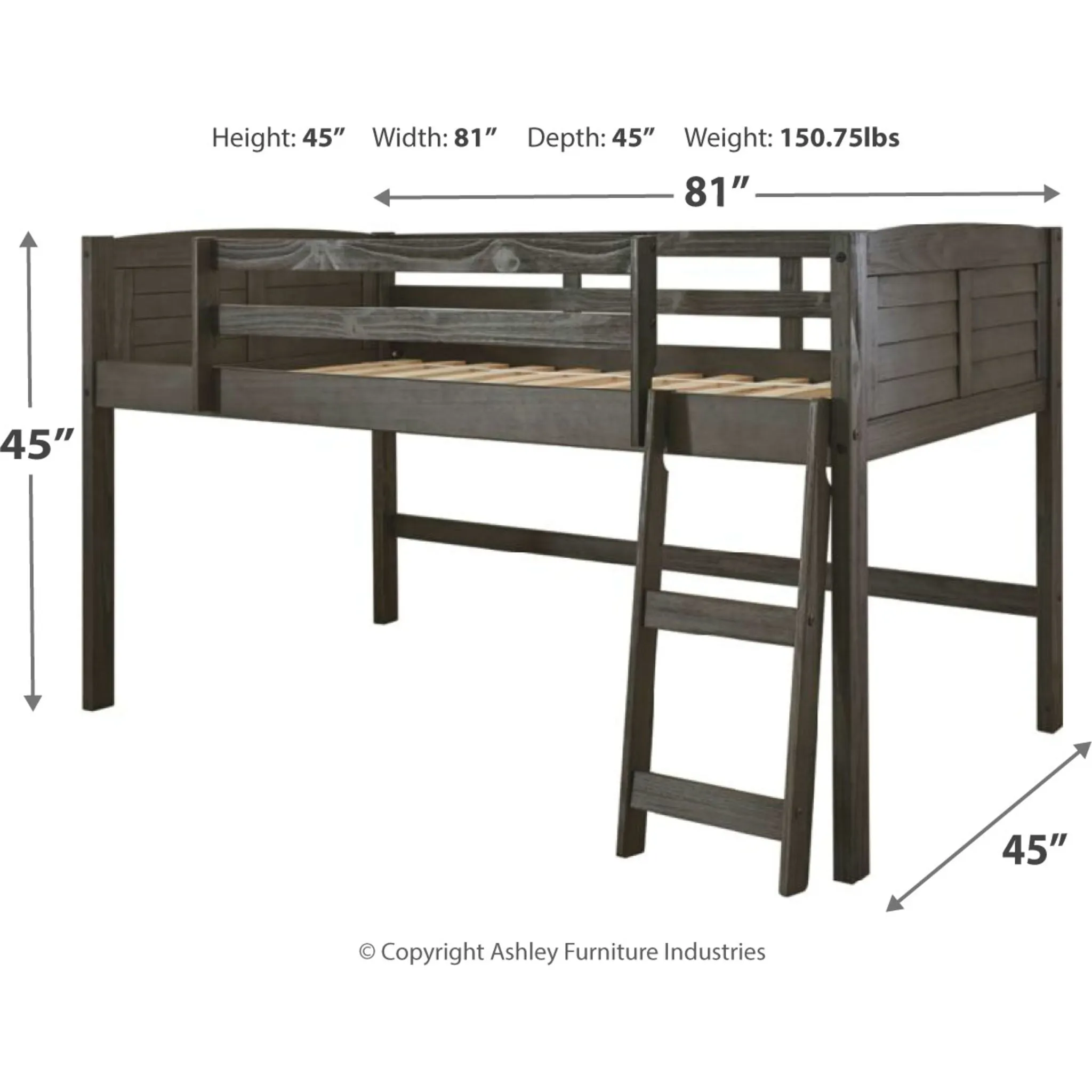 Caitbrook Twin Loft Bed