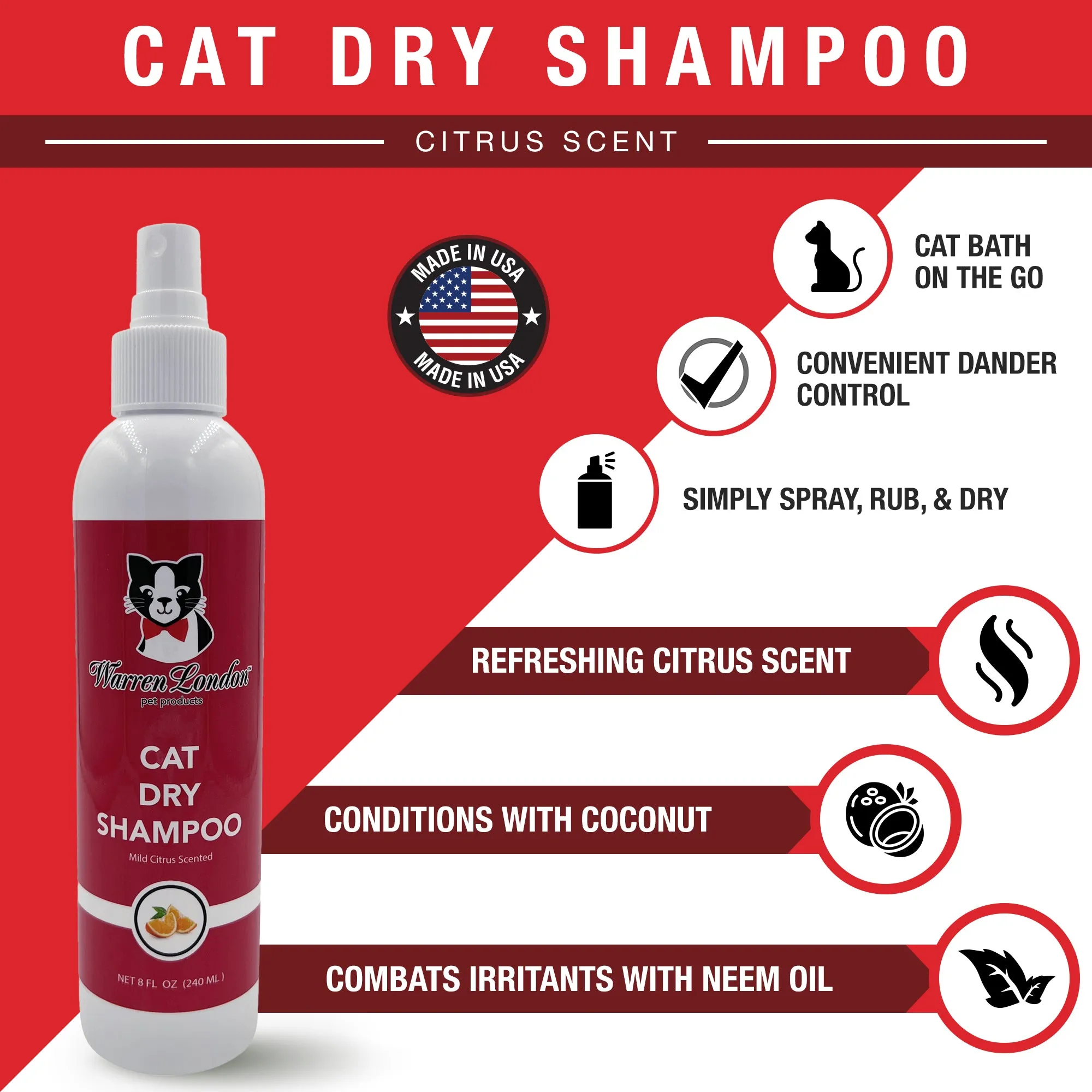 Cat Dry Shampoo - Citrus