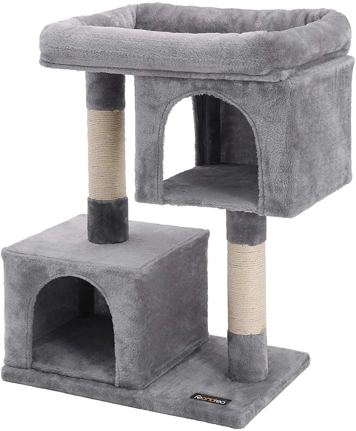 Cat Tower 2 Cozy Plush Condos and Sisal Posts