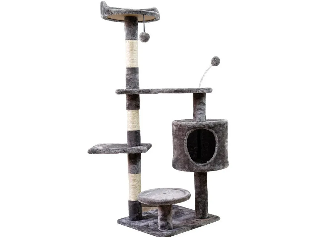 Cat Tree & Scratching Light Grey 41*41*120