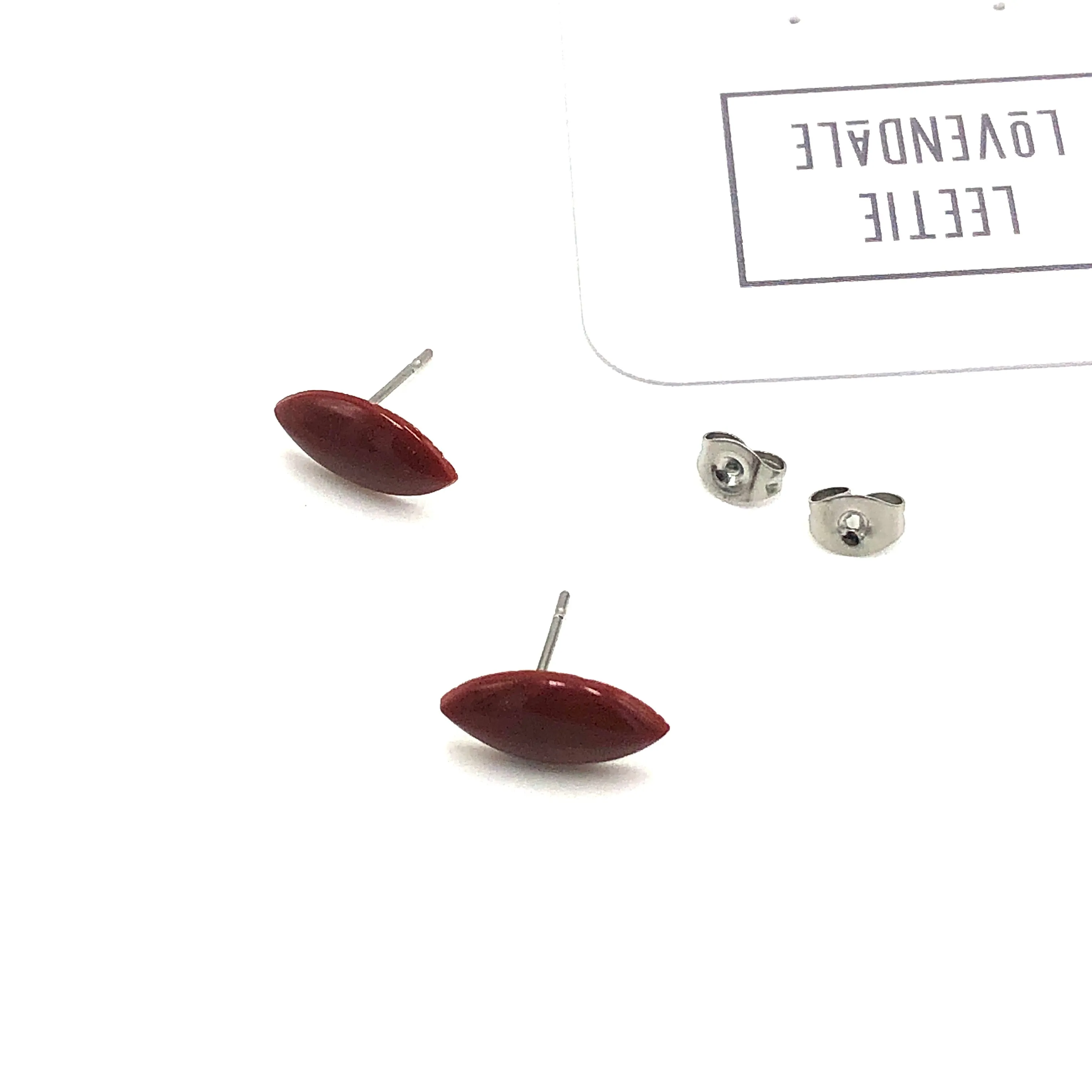 Chocolate Marquis Small Stud Earrings