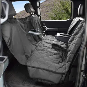 Crew Cab Truck Seat Cover with Hammock Mesh Window for Fold Up Seats