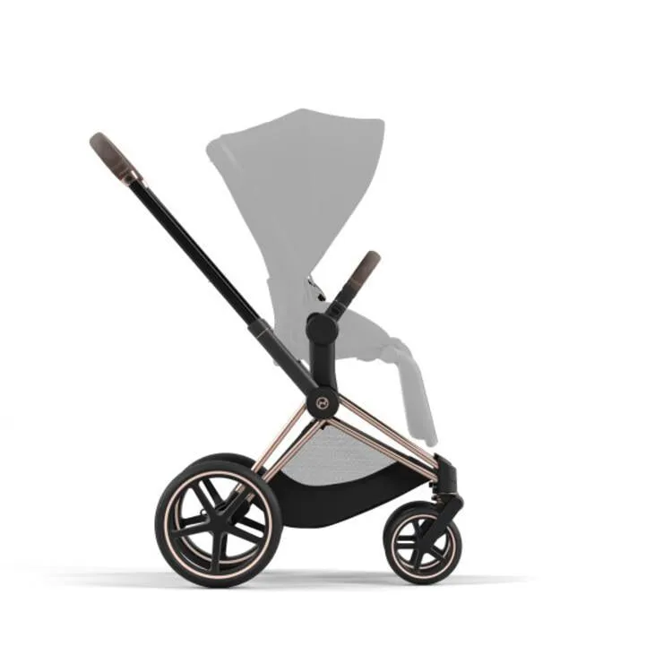 Cybex E-Priam 2 Stroller Frame - Rose Gold/Brown