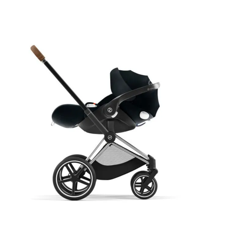 Cybex Priam 4 Stroller - Chrome/Brown Frame and Soho Grey Seat Pack