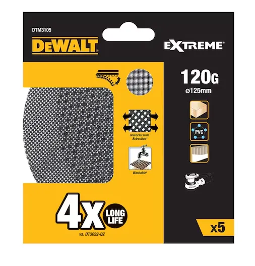 Dewalt Extreme Universal Abrasive Mesh ROS Sheet 125mm