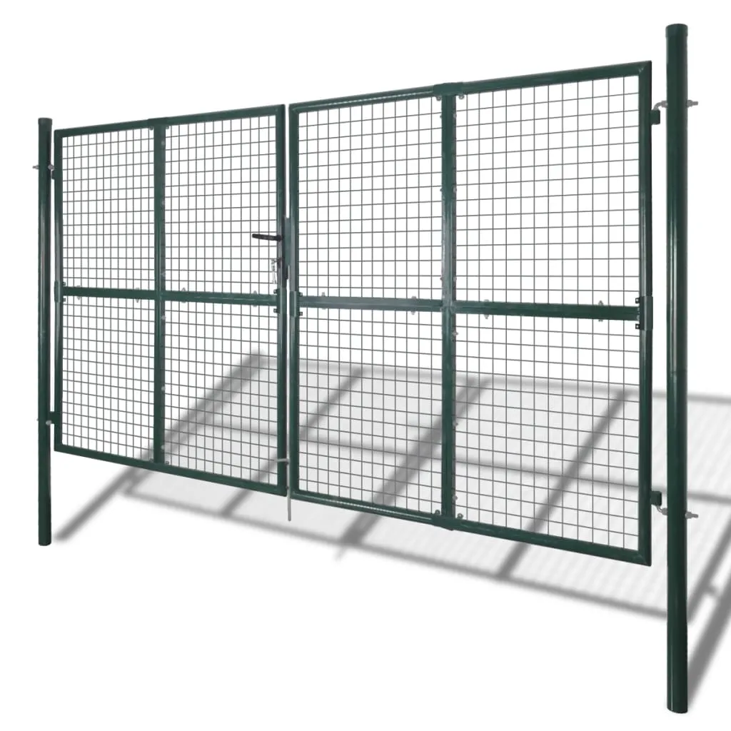 Double Door Fence Gate Powder-Coated Steel