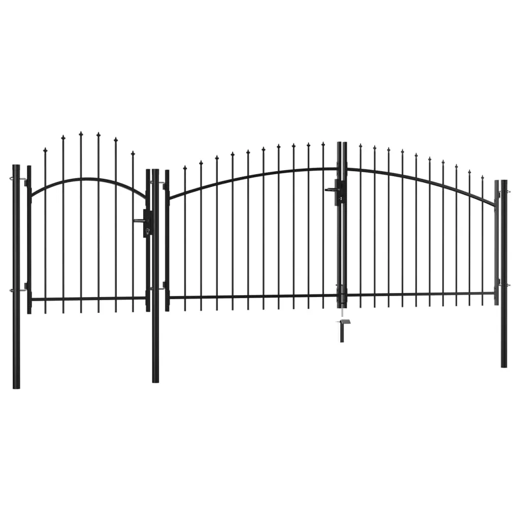 Garden Gate Steel 2.25x4 m Black