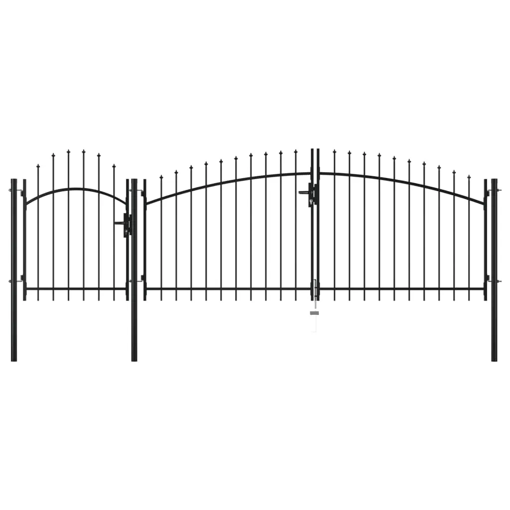 Garden Gate Steel 2.25x4 m Black