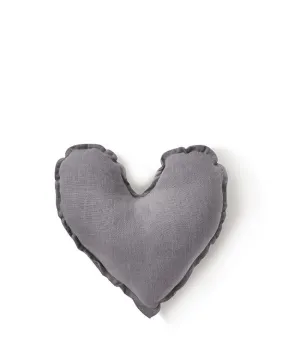 Heart Cushion Sml - Grey