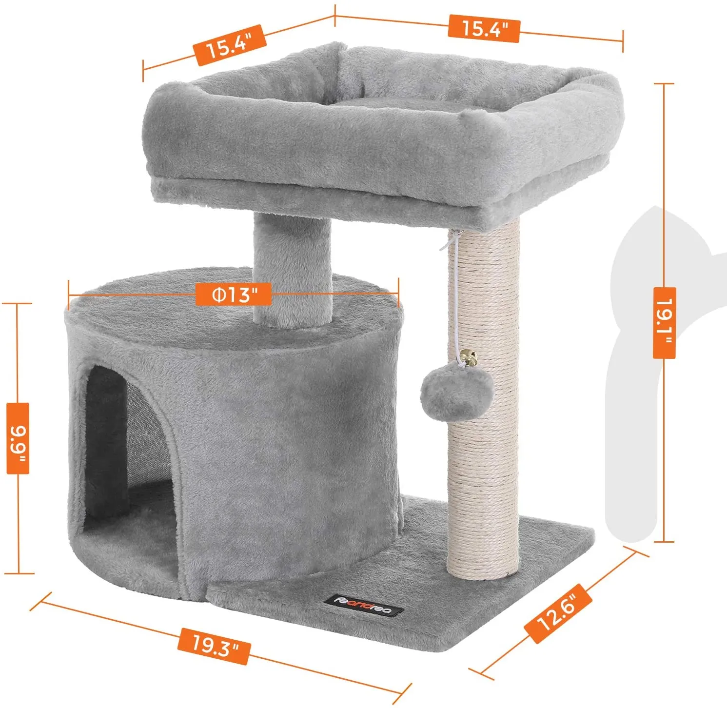 HELENA Cat Tree with Sisal-Covered Scratching Posts for Kitten