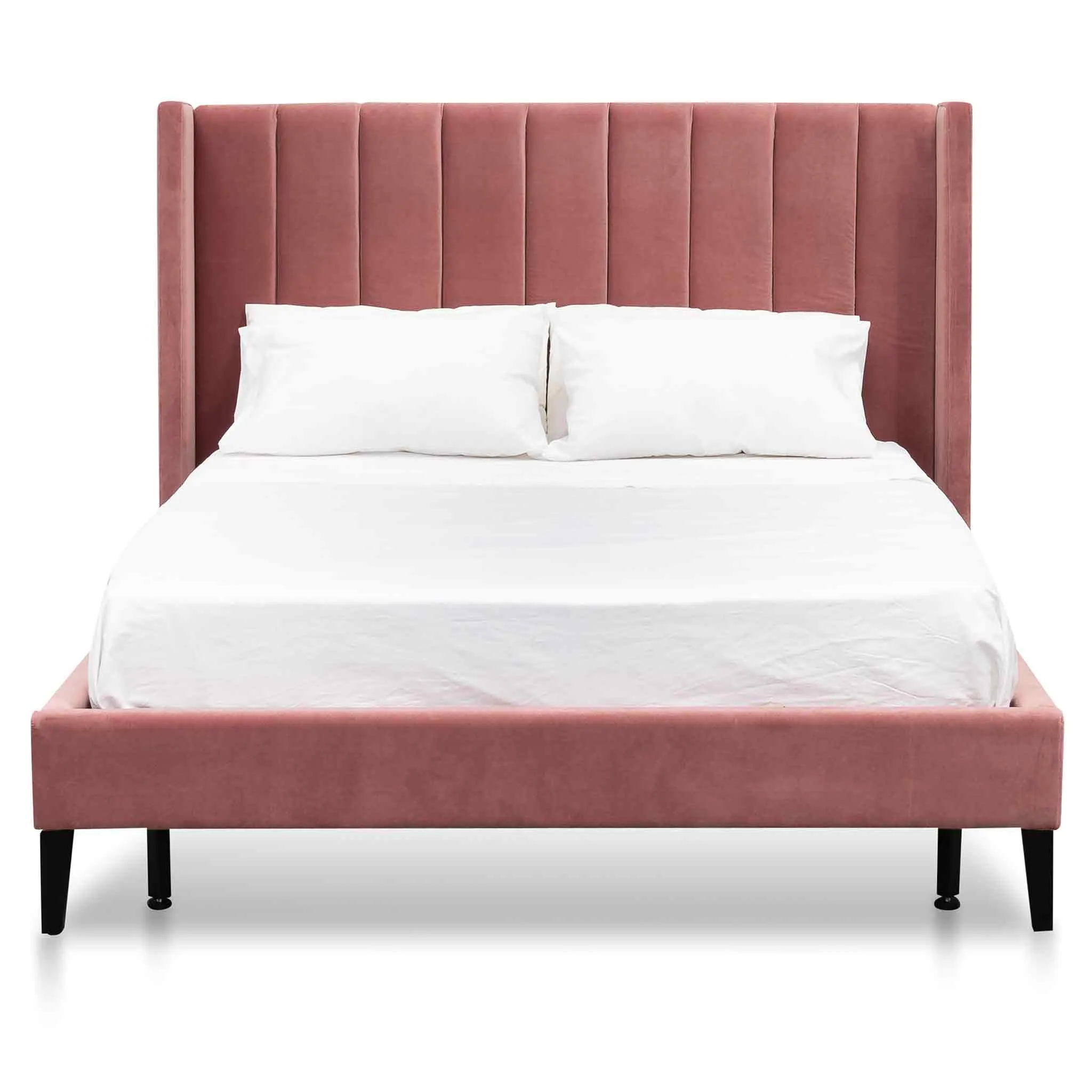 Hillsdale King Bed Frame - Blush Peach Velvet