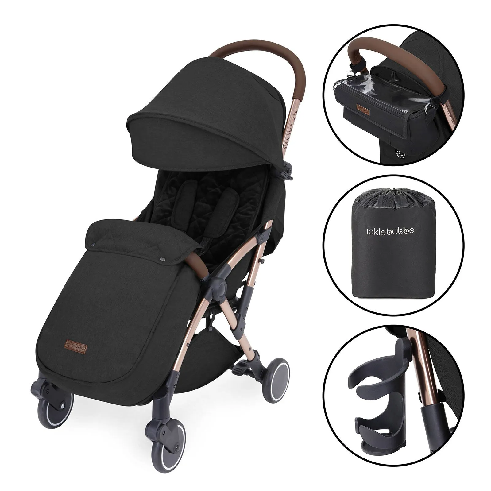 Ickle Bubba Globe Prime Stroller - Black