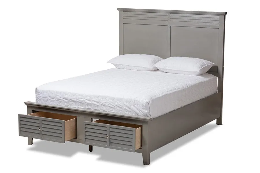 Indira Grey Wood 6-Piece Bedroom Set (Queen)