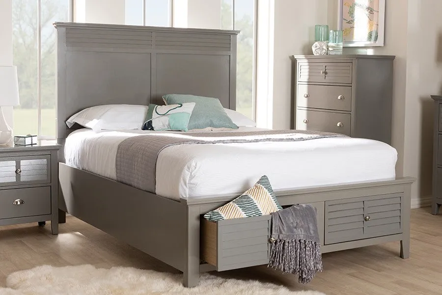 Indira Grey Wood 6-Piece Bedroom Set (Queen)