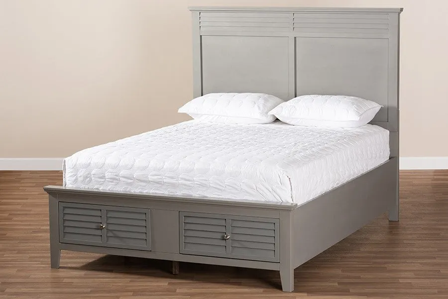 Indira Grey Wood 6-Piece Bedroom Set (Queen)