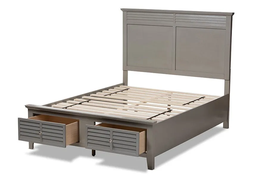 Indira Grey Wood 6-Piece Bedroom Set (Queen)