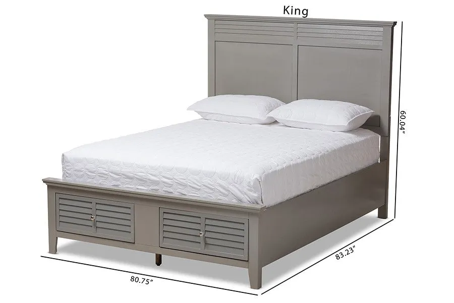 Indira Grey Wood 6-Piece Bedroom Set (Queen)