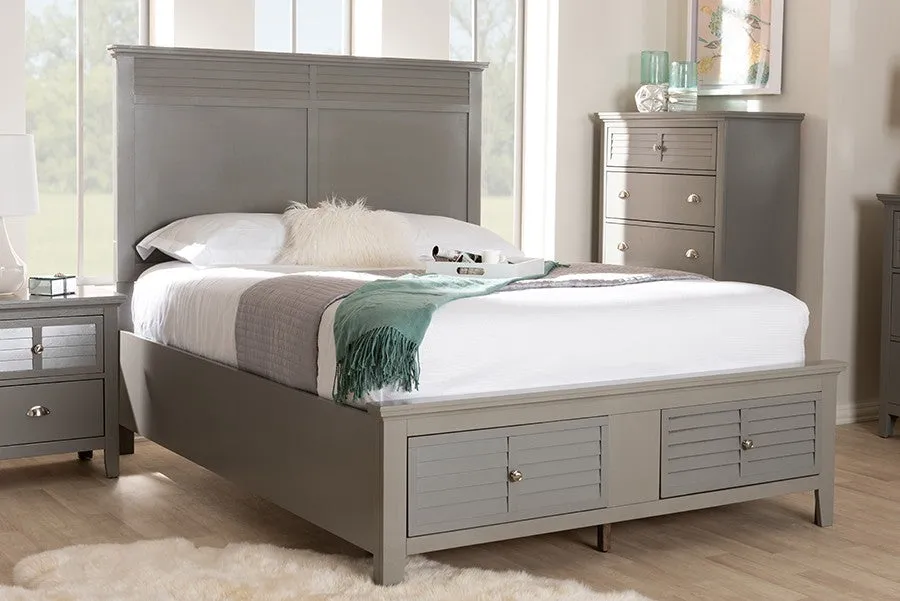 Indira Grey Wood 6-Piece Bedroom Set (Queen)