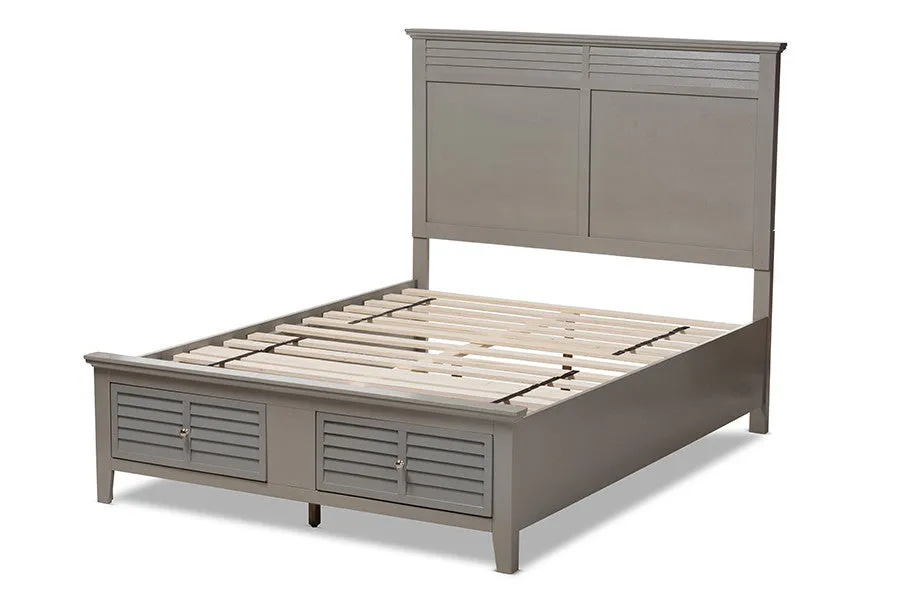 Indira Grey Wood 6-Piece Bedroom Set (Queen)