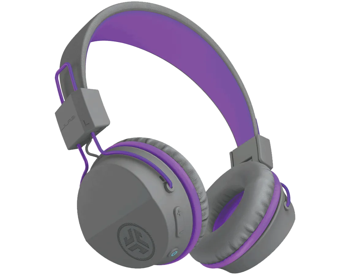 JLAB JBuddies Studio Wireless Headphones | Grey / Purple