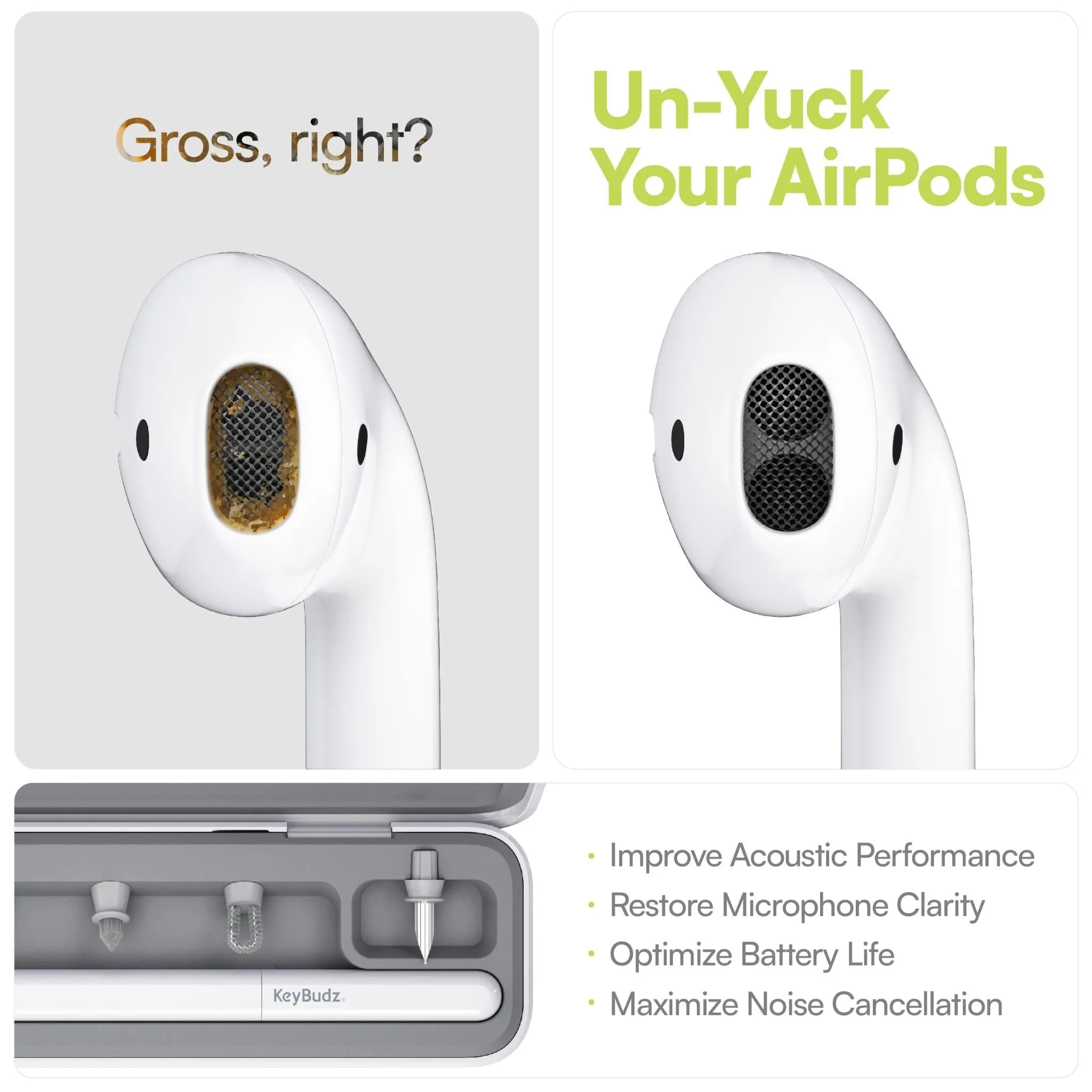 KeyBudz AirCare 2.0 Series Premium Cleaning Kit for AirPods and iPhones