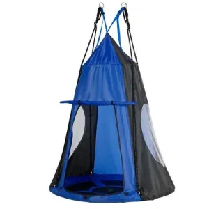 Kids Hanging Chair Swing Tent Set-Blue