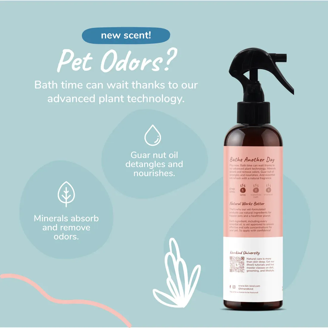 Kin Kind - Grapefruit Coat Spray for Dog Smells