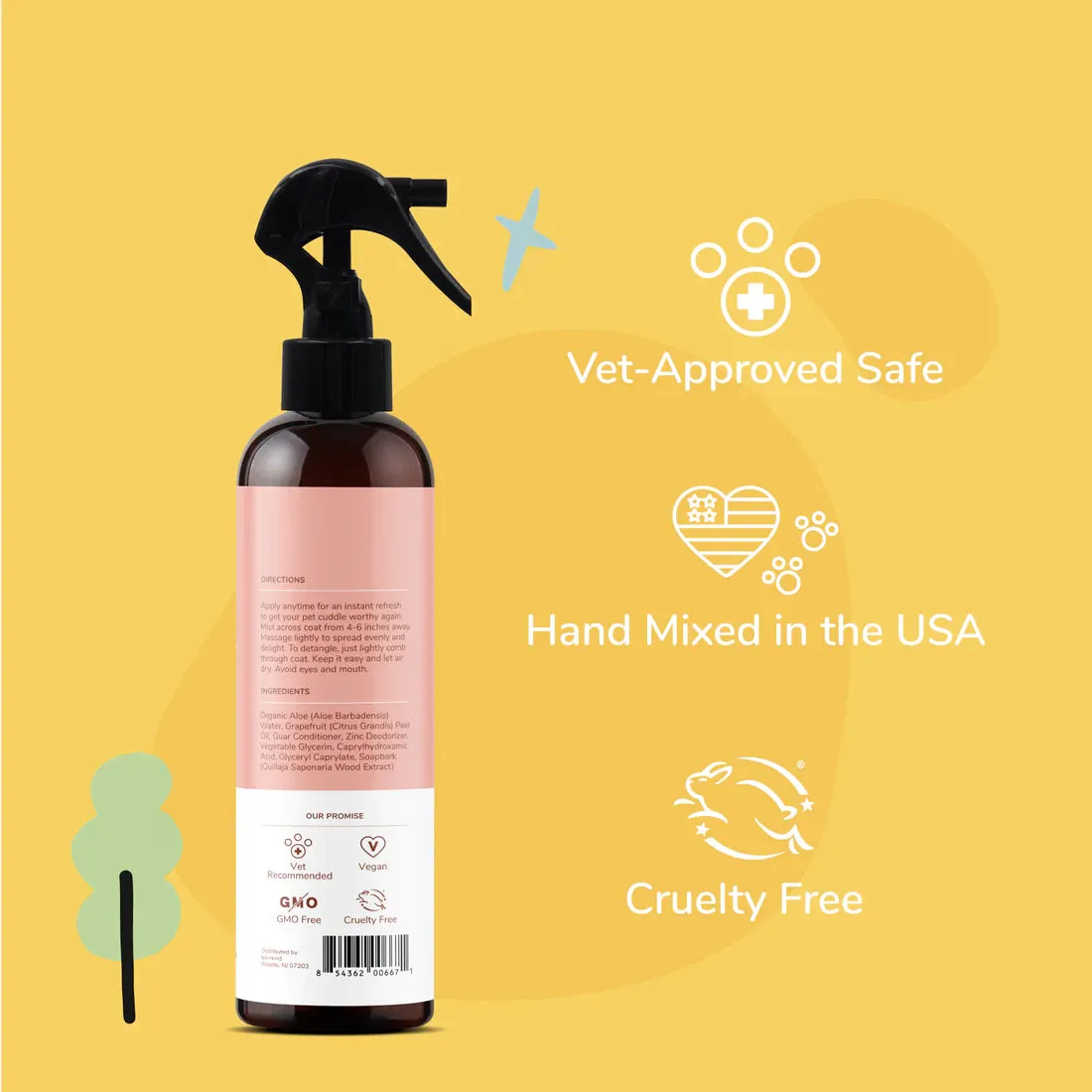 Kin Kind - Grapefruit Coat Spray for Dog Smells