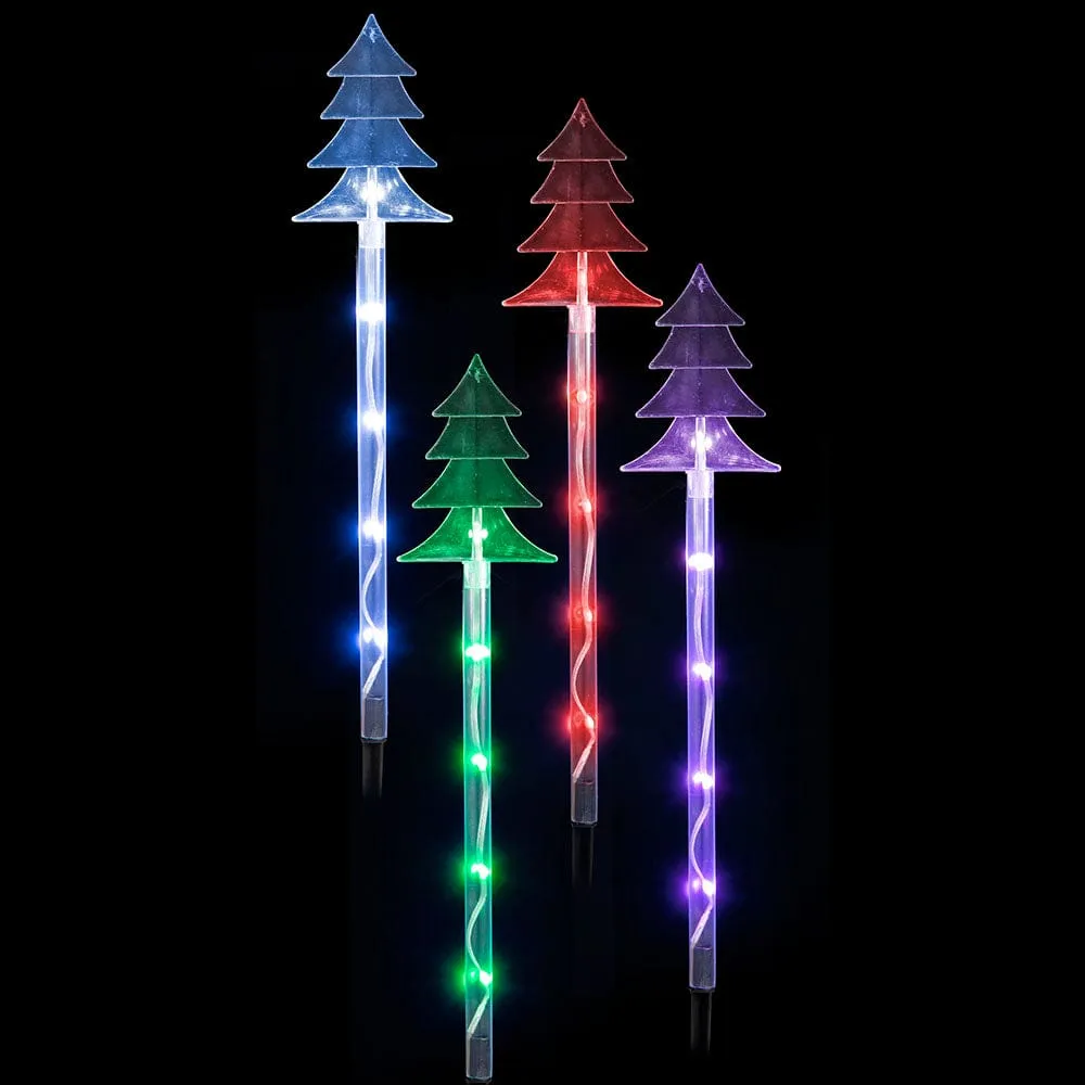 LED Lightshow Tree Path Lights with Remote (4pk)