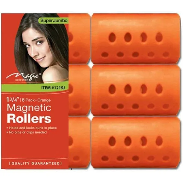 MAGIC COLLECTION  MAGNETIC 1 3/4" ROLLERS 6 PIECES