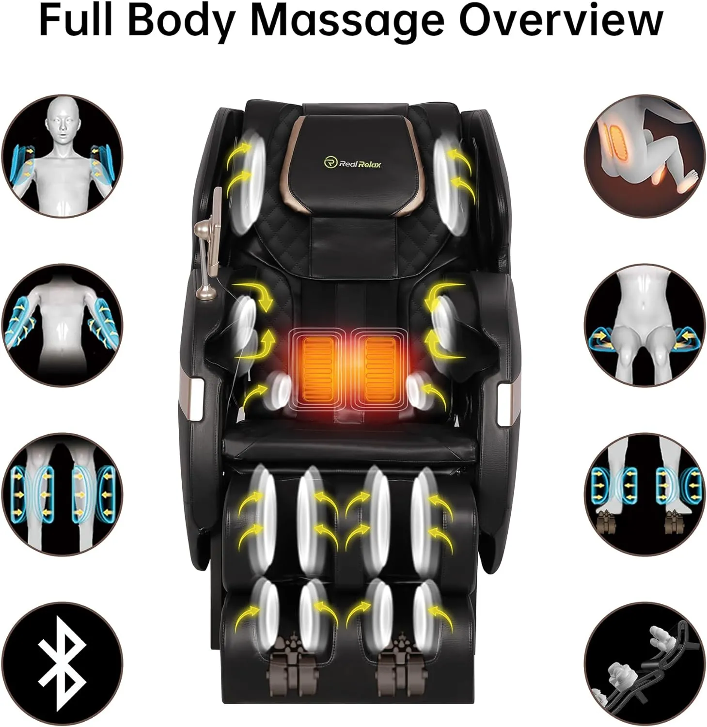 Massage Chair of Dual-core S Track, Full Body Massage Recliner of Zero Gravity with APP Control