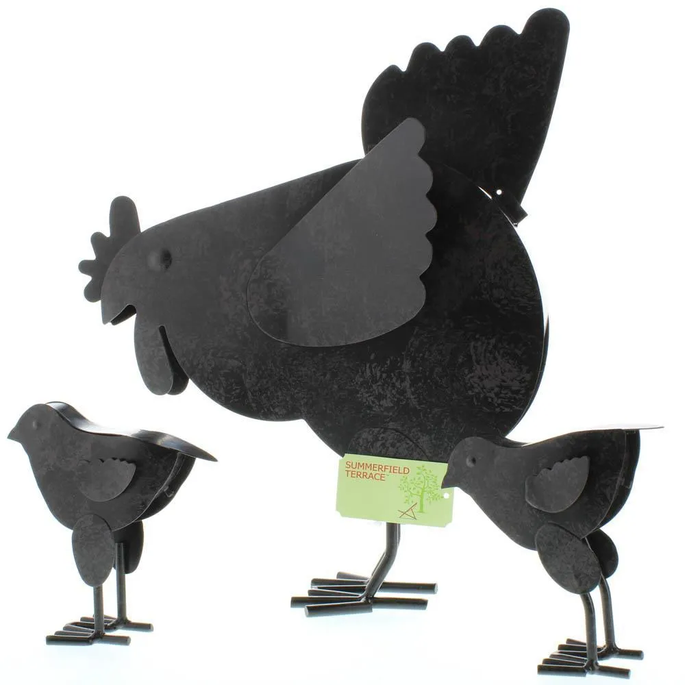 Metal Chicken Sculptures