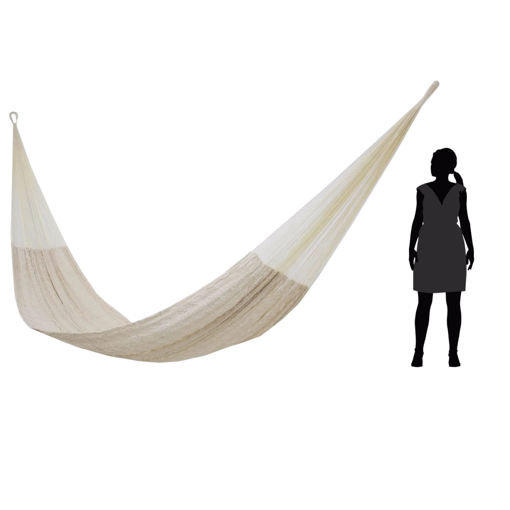 Natural Hand Woven Cotton Blend Mayan Hammock - NOVICA