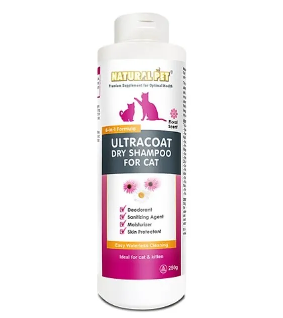 Natural Pet® Ultracoat Dry Shampoo for Cats