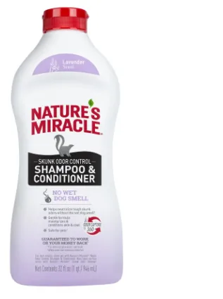 Natures Miracle Skunk Odor Control Shampoo Lavender 32 oz.